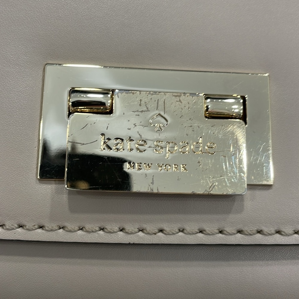 Kate Spade Shoulder/Crossbody Taupe Leather Flap Bag - Picture 4 of 15